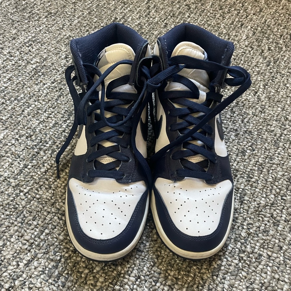 Navy and White Nike Dunk